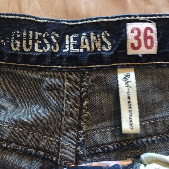 Men’s Guess Low Rise Straight Leg Jeans - Picture 5 of 7